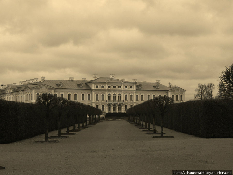 Старинные фотографии Рундальского дворца и парка Рундале, Латвия