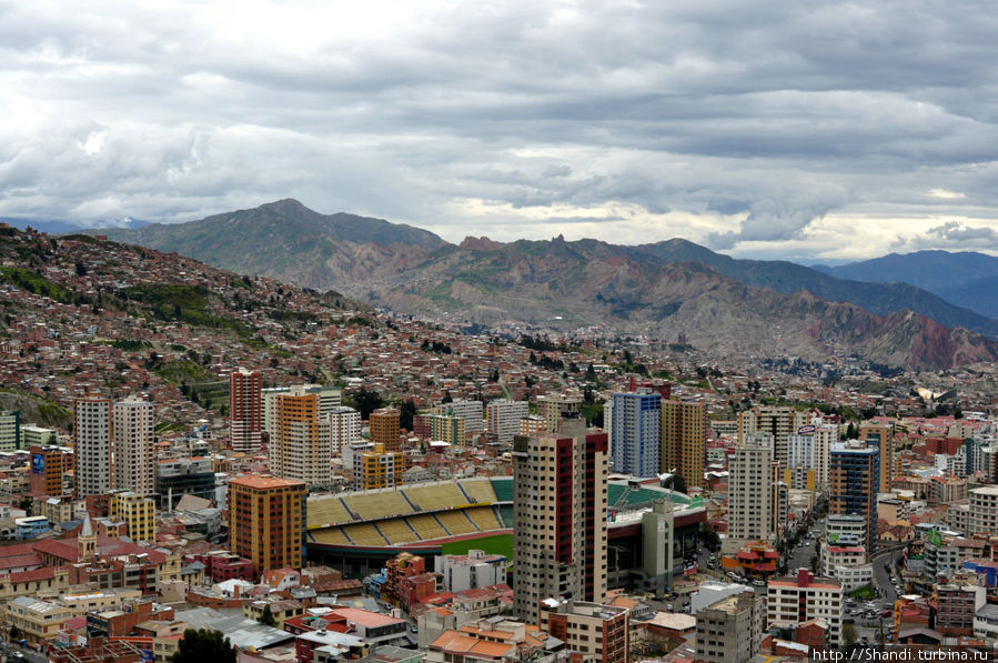 Вид со смотровой площадки Йао-Йао Ла-Пас, Боливия