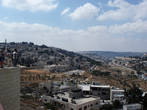 Панорама Иерусалима и вид на масличную гору с православным  храмом Вознесения