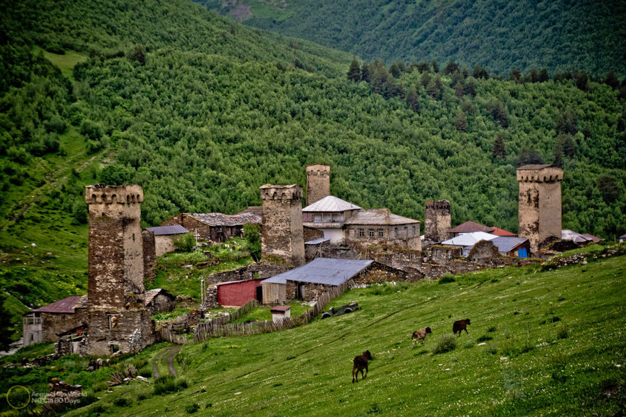 Древняя община Сванов Ушгули - Чвибиани и Жибиани, Грузия