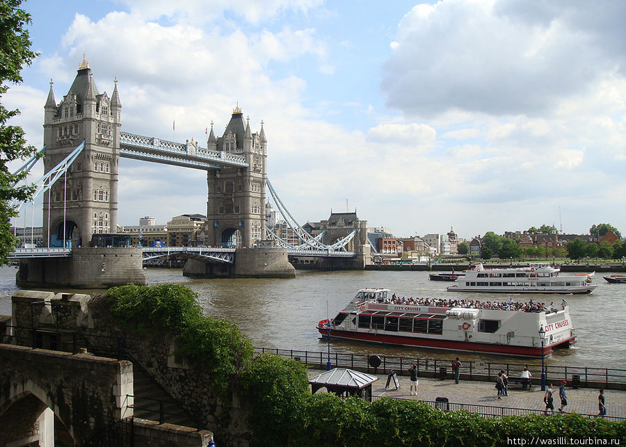 Тауэрский мост над рекой Темзой. Лондон, Великобритания