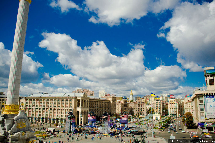 Вид на майдан. Киев, Украина