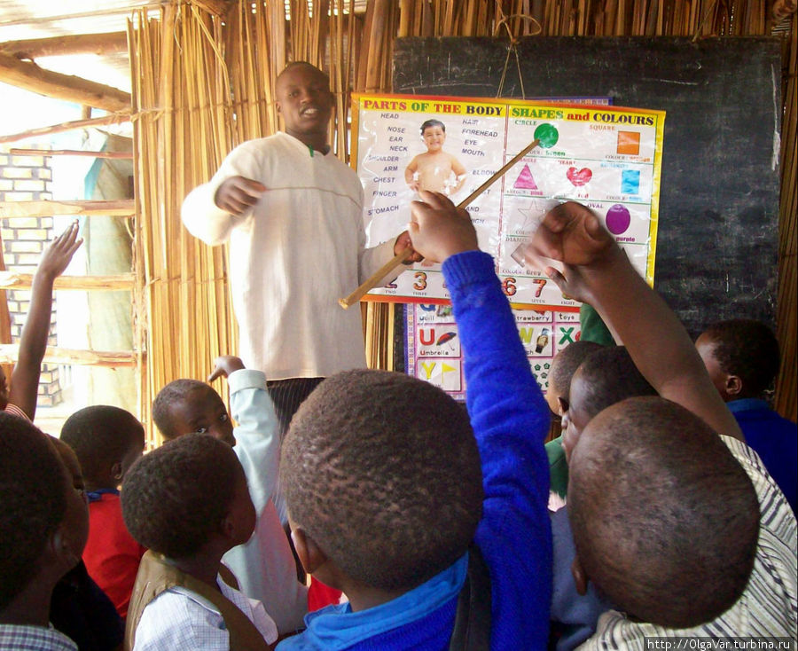 Урок в школе Бафунда, Уганда