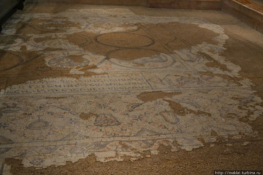 Фрагмент древней мозаики. Хайфа, Израиль