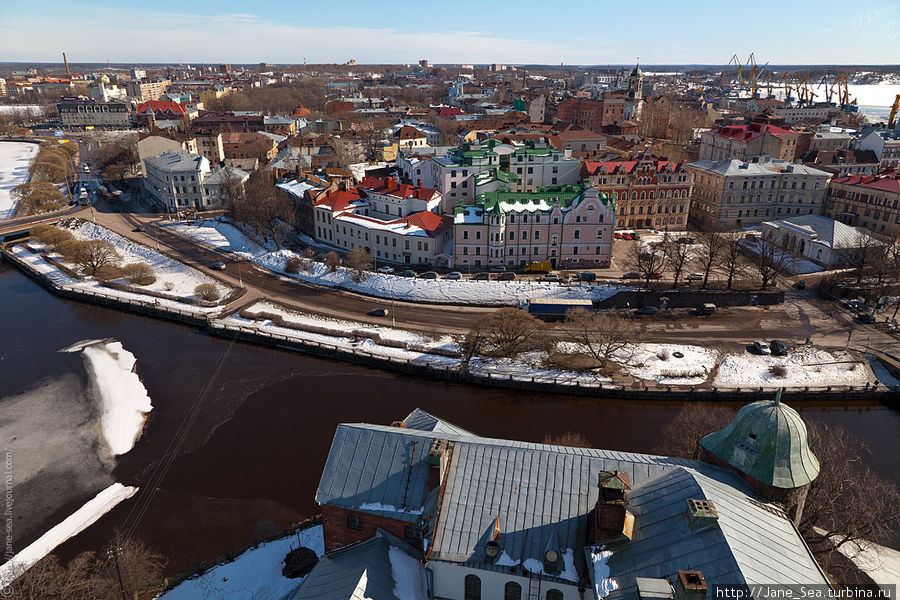 Классика. Вид на старую часть города с башни св. Олафа Выборг, Россия