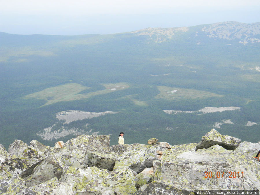 Вид с вершины Иремель Природный парк и гора, Россия