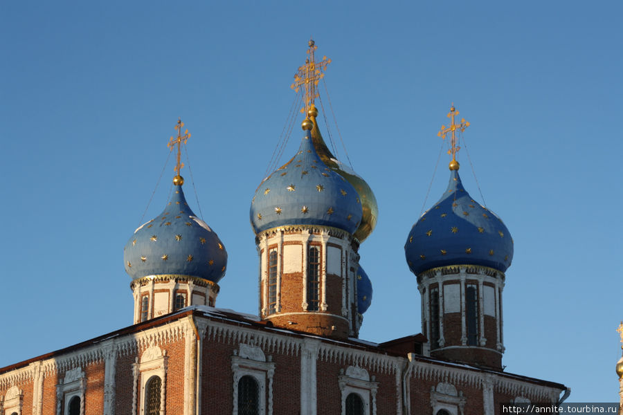 Купола успенского собора. Рязань, Россия