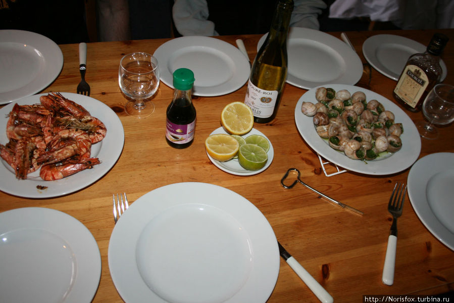 наш обычный ужин Лез-Арк, Франция