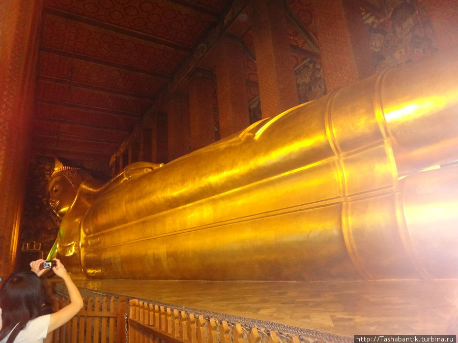 Храм Лежачего Будды, 47 метров в длину, покрыт сусальным золотом! Бангкок, Таиланд