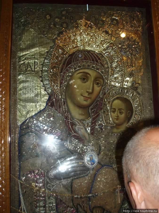 Икона Божьей  Матери «ВИФЛЕЕМСКАЯ». Единственная икона где на лице Божьей  Матери улыбка. Вифлеем, Палестина