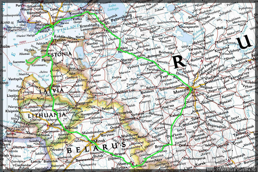 Вот такой вышел маршрут. Без малого 4000 км.