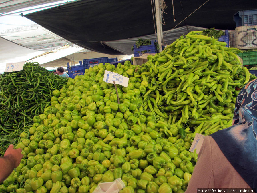 А какие цены на фрукты и овощи в центре Алании в конце мая? Алания, Турция