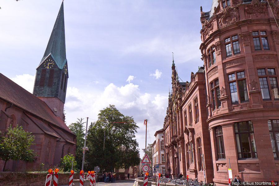 Осенний Гейдельберг прекрасен Гейдельберг, Германия