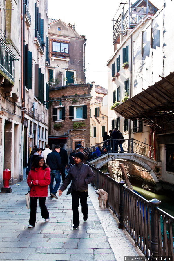 Стало более оживленно, чем раньше, но люди явно не были похожи на туристов. Венеция, Италия