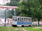 Трамвай 71-605 на Октябрьском проспекте