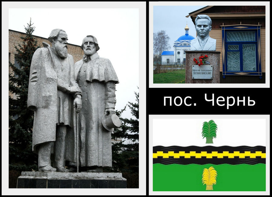 Чернь — посёлок городского типа, административный центр Чернского района Тульской области.
Посёлок расположен на левом берегу реки Чернь, на автомагистрали М2 «Крым», в 104 км к югу от Тулы.
Время основания города неизвестно; имеется лишь указание, что он уже существовал в 1571 году. в числе сторожевых пунктов, зависевших от города Новосиля.
Позднее, как видно из описи 1632 года, Чернь была включена в число городов Белгородской линии и служила сборным пунктом для войск. Остатки деревянной крепости, с воротами, башнями и бойницами, существовали ещё в середине XVIII века.
В 1708 году Чернь приписана к Азовской губернии, в 1719 году зачислена в Орловскую провинцию Киевской губернии, в 1732 — в ту же провинцию Белгородской губернии.
В 1777 году Чернь официально становится уездным городом Чернского уезда Тульского наместничества, в 1796 году оставлена за штатом, а в 1802 — снова сделана уездным городом Чернского уезда уже Тульской губернии.
В августе 1924 года город становится центром Чернского района (с 1937 года в Тульской области).
В 1926 году город переведен в разряд сельских поселений, с 1971 года — посёлок городского типа.
Чернь — родина Н. А. Вознесенского, академика, экономиста, председателя Госплана СССР. С 1983 года в доме Н. А. Вознесенского располагается Чернский историко-краеведческий музей, где помимо мемориальных вещей экспонируются предметы крестьянского быта района.
Самый заметный памятник Черни изображает отвернувшихся друг от друга писателей Льва Толстого и Ивана Тургенева, родовые имения которых располагались в том числе и в Чернском уезде. Их позиция, вероятно, связана со сложными отношениями писателей.
Священником на «Варяге» был уроженец Черни Михаил Иванович Руднев (однофамилец командира корабля, также уроженца Тульской губернии В. Ф. Руднева).
В г. Чернь провёл детские и юношеские годы писатель-натуралист Г. А. Скребицкий. О годах, проведенных в Черни, он рассказывает в автобиографических повестях «От первых проталин до первой грозы», «У птенцов подрастают крылья».
В дни Великой Отечественной в Черни останавливались по дороге на фронт писатели Константин Симонов, Константин Федин, Борис Пастернак.
Недалеко от Черни находится Автомузей Михаила Красинца. Тульская область, Россия