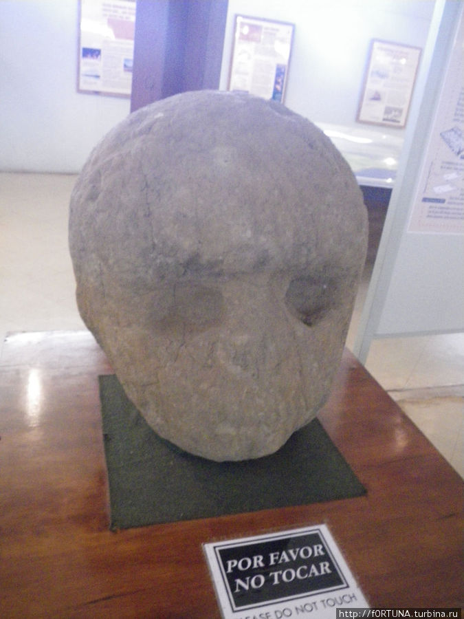 Нестандартная голова моаи Ханга-Роа, остров Пасхи, Чили