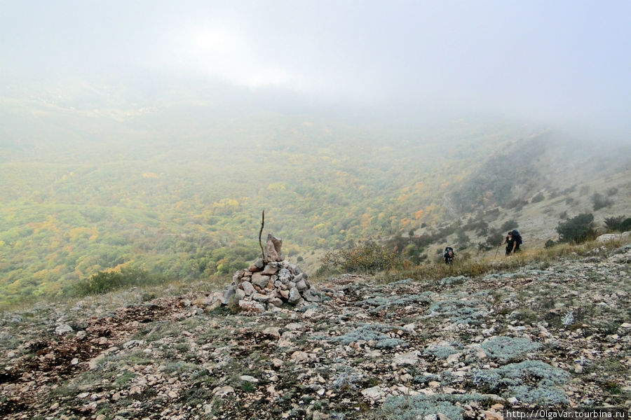Туман-облако стало преследовать нас по пятам, словно преграждало путь на Чатыр-Даг Алушта, Россия
