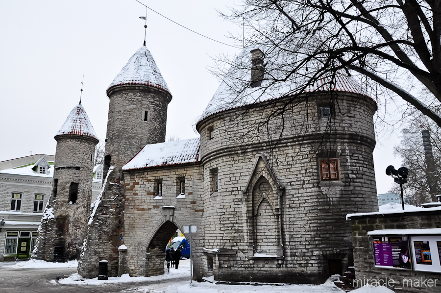 Вируские ворота -главный вход в старый Таллин ведущий на одноименную улицу Viru. Таллин, Эстония