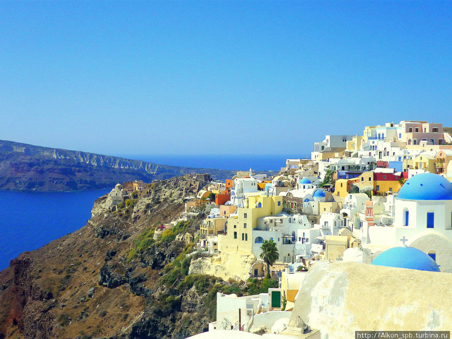 Белые стены с голубыми крышами или открыточный остров Греции Остров Санторини, Греция