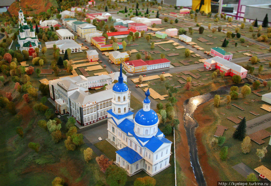 Макет города в музее истории Елабуга, Россия