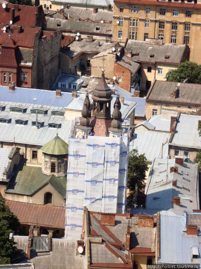 Крыши Львова с высоты птичьего полета