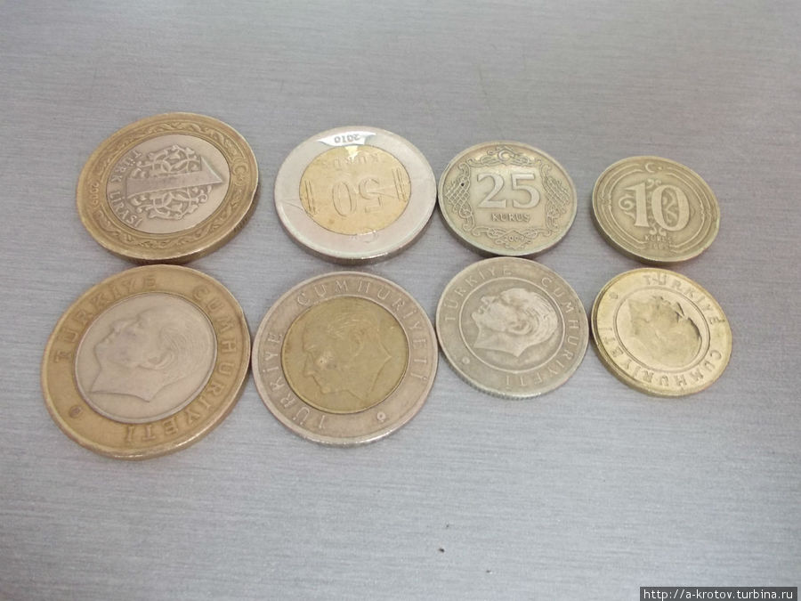 Каждая монета, от копейки до лиры, несёт на себе портрет Ататюрка! Турция