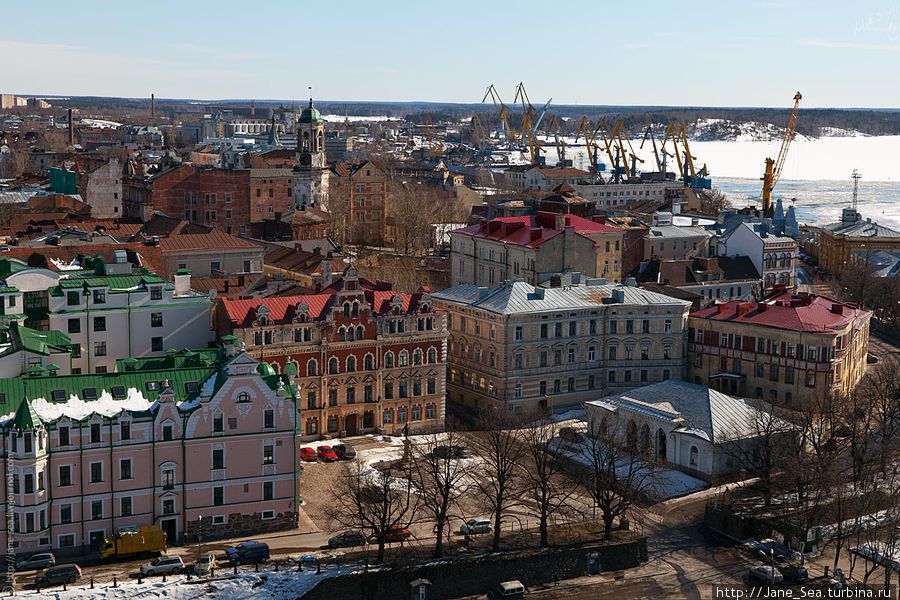 Классика. Вид на старую часть города с башни св. Олафа Выборг, Россия