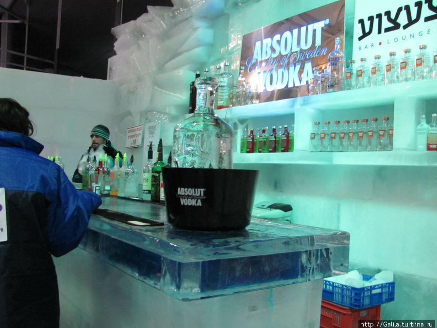 Ледянй бар, водка настоящая для особо замёрших. Иерусалим, Израиль