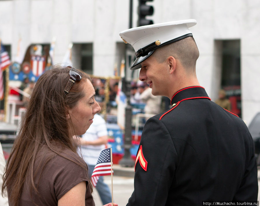 Memorial Day Parade в Чикаго Чикаго, CША