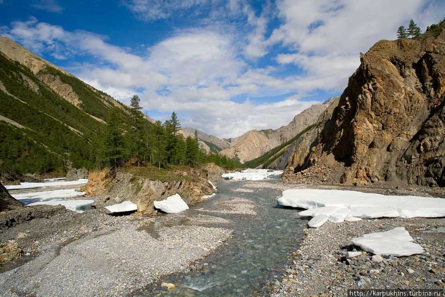 Река Омулёвка и другой Казбек Магаданская область, Россия