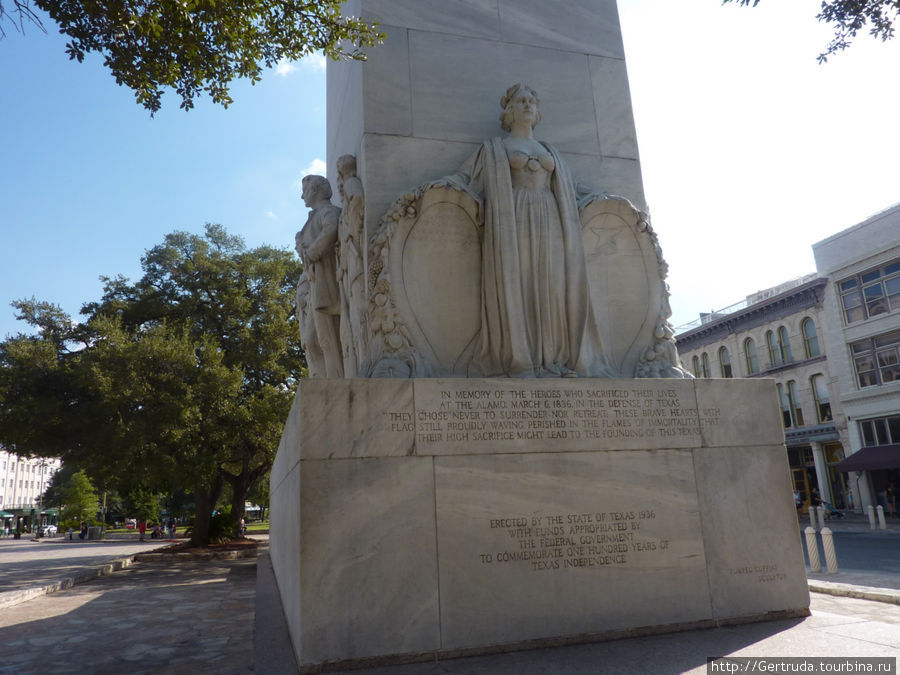 Торцовая сторона памятника Сан-Антонио, CША