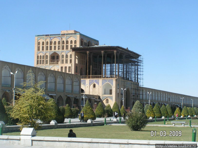 Вид на дворец Исфахан, Иран
