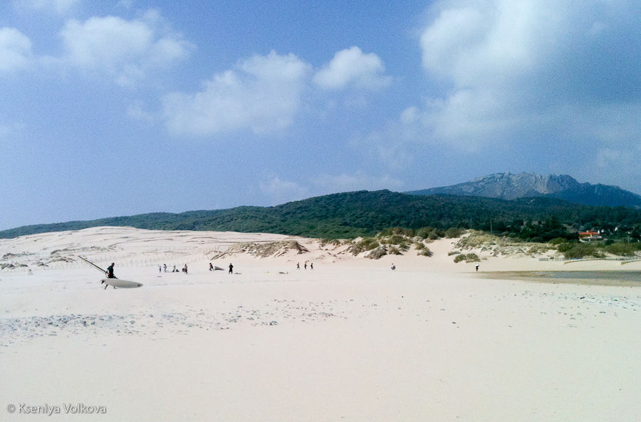 Немножко белых песчаных дюн Тарифа, Испания