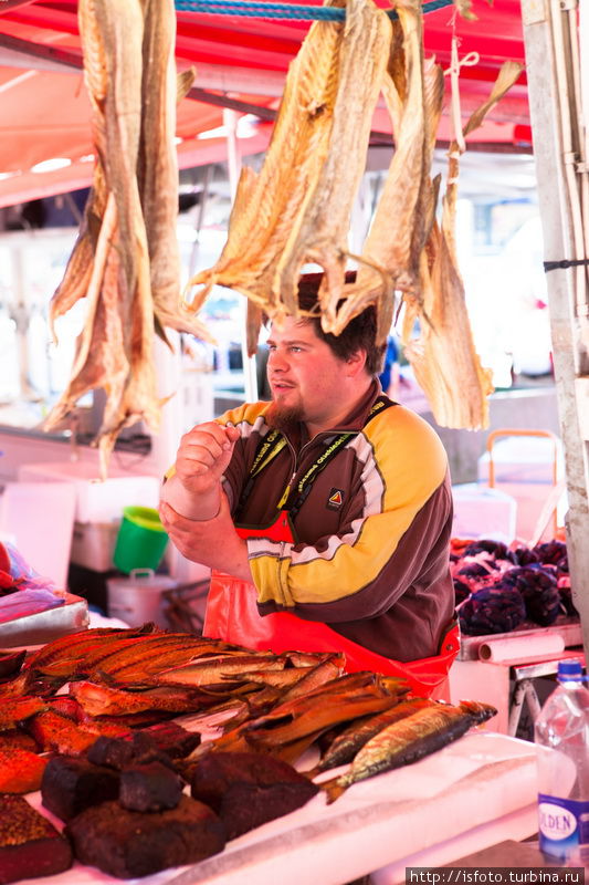 Берген. Рыбный рынок Норвегия