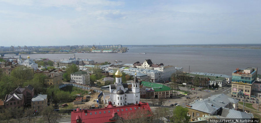 Вид с кремлевской стены Нижний Новгород, Россия