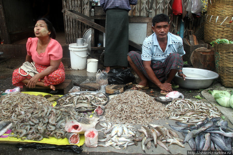Рыбный рынок Янгон, Мьянма