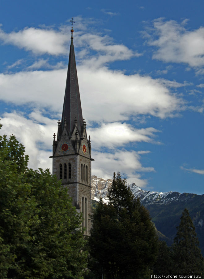 шпиль кафедрального собора Вадуц, Лихтенштейн