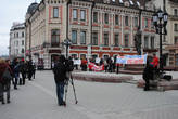 Памятник Шаляпина — место гражданских протестов. Сегодня студенты требуют транспортных льгот
