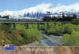 Через Южные Альпы на поезде TranzAlpine. Открытка