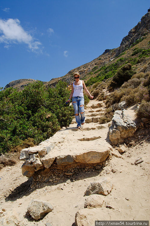 Дорога к пляжу Остров Крит, Греция