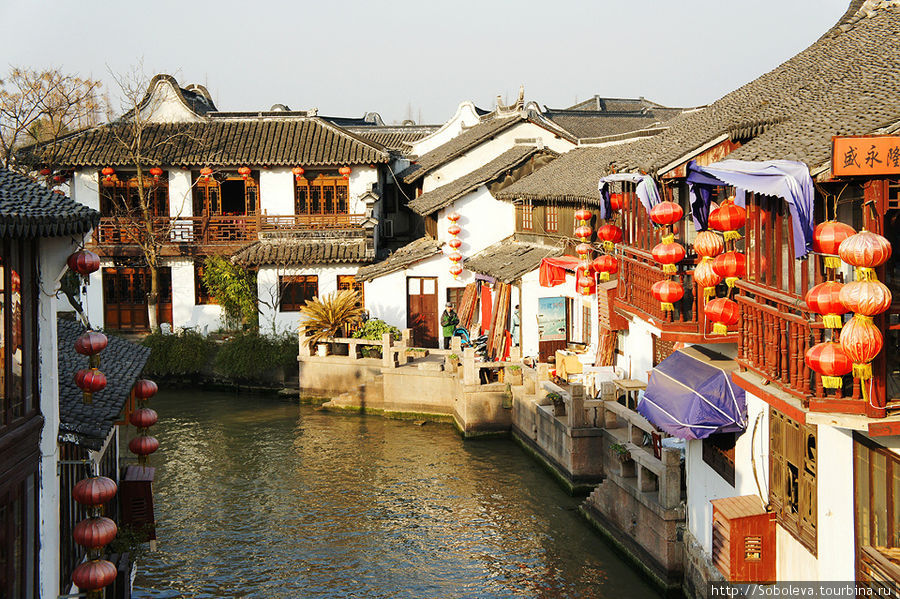 Китайская венеция в декабре Шанхай, Китай
