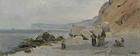 Camille Corot, Меловые скалы Ипорта, 1872 
