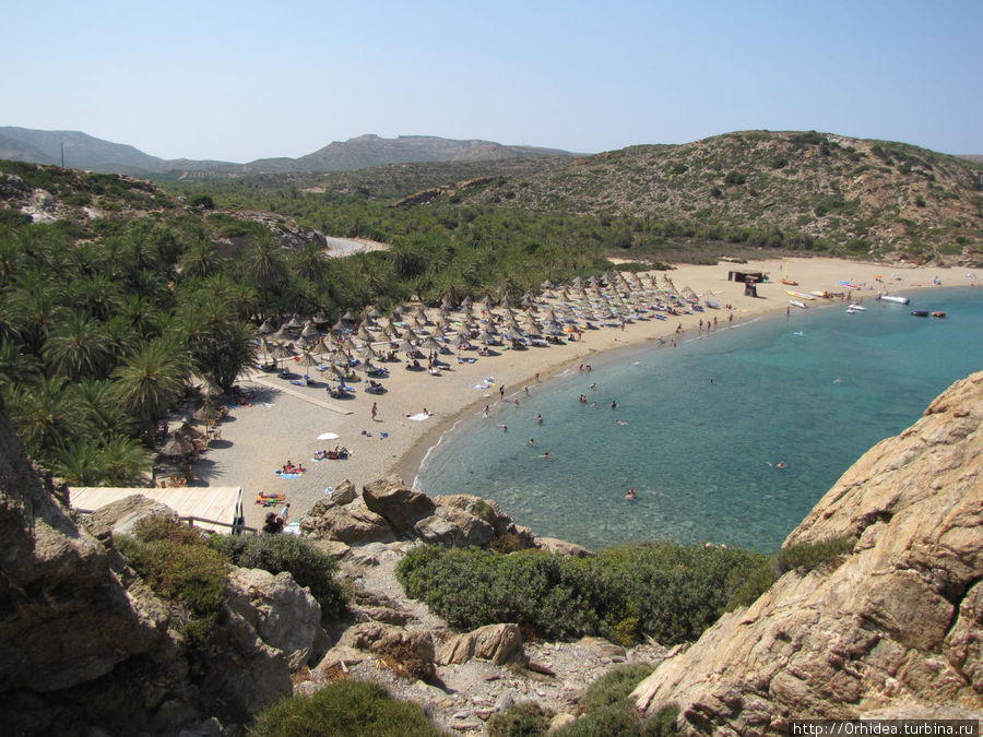 Знаменитый пальмовый пляж Ваи Остров Крит, Греция