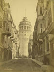 Галатская башня до реконструкции. 
Photographer J. Pascal Sébah (Turkish, active 1860-1880)