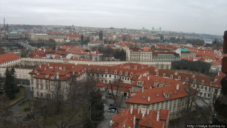 Вид со смотровой площадки в Пражском граде Прага, Чехия