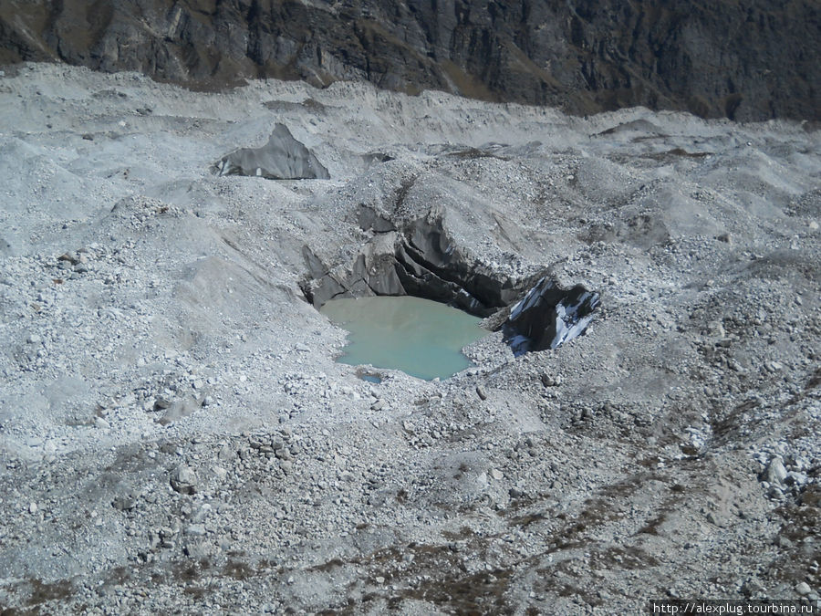 ... вот он — ледник во всей красе. Гокьо, Непал