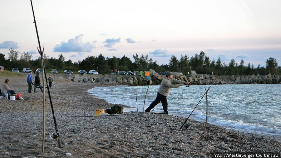 Рыбалка на море Лиепая, Латвия