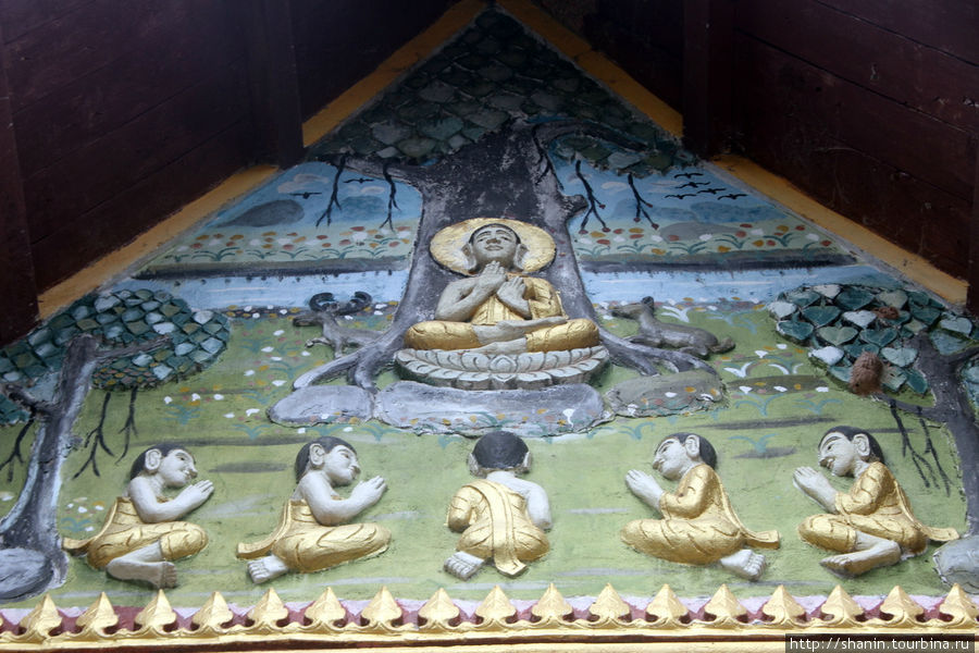 Деревенский монастырь 1928 года Провинция Луангпрабанг, Лаос