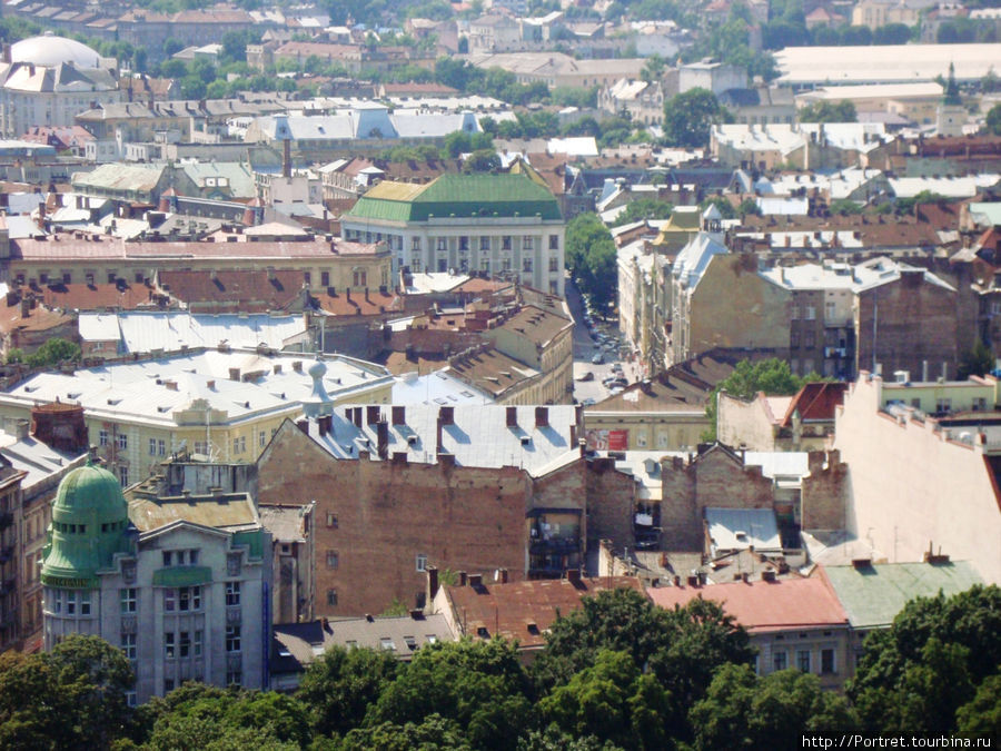 Крыши Львова с высоты птичьего полета Львов, Украина